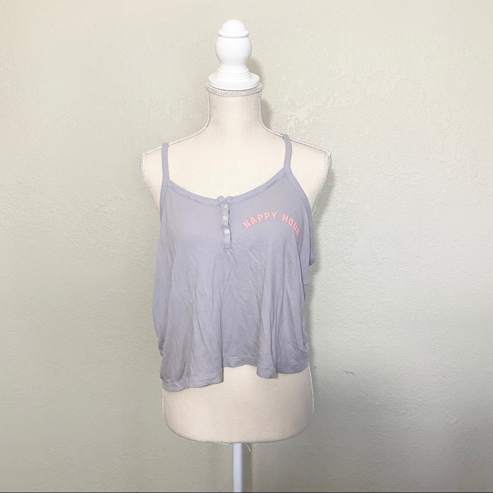 🌿VS Pink Nappy Hour Tank Top Size Large